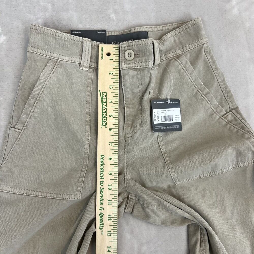 Eddie Bauer Pants Womens 0 Slightly Curvy Marina High Rise Crop Utility Wide Leg - Picture 7 of 13